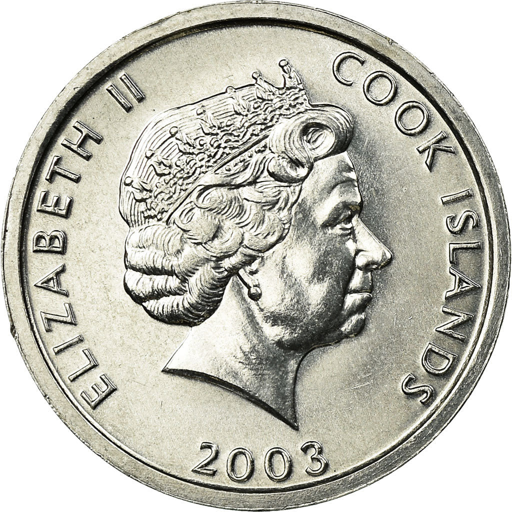 Coin, Cook Islands, Elizabeth II, Collie dog, Cent, 2003, Franklin Mint