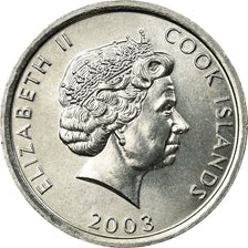 Coin, Cook Islands, Elizabeth II, Pointer dog, Cent, 2003, AU(55-58), Aluminum