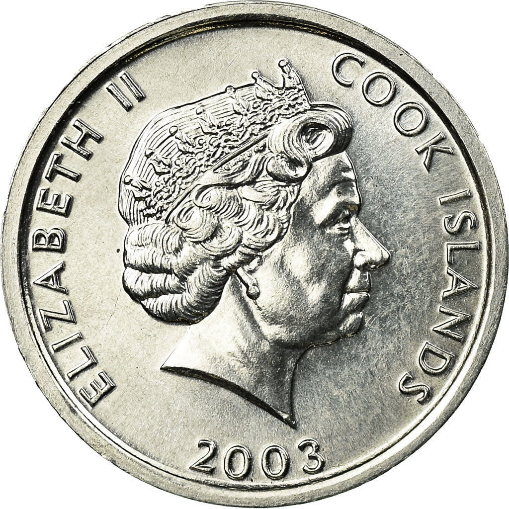 Coin, Cook Islands, Elizabeth II, Monkey, Cent, 2003, Franklin Mint, AU(55-58)