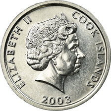 Coin, Cook Islands, Elizabeth II, Monkey, Cent, 2003, Franklin Mint, AU(55-58)