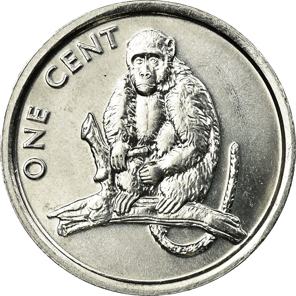 Coin, Cook Islands, Elizabeth II, Monkey, Cent, 2003, Franklin Mint, AU(55-58)