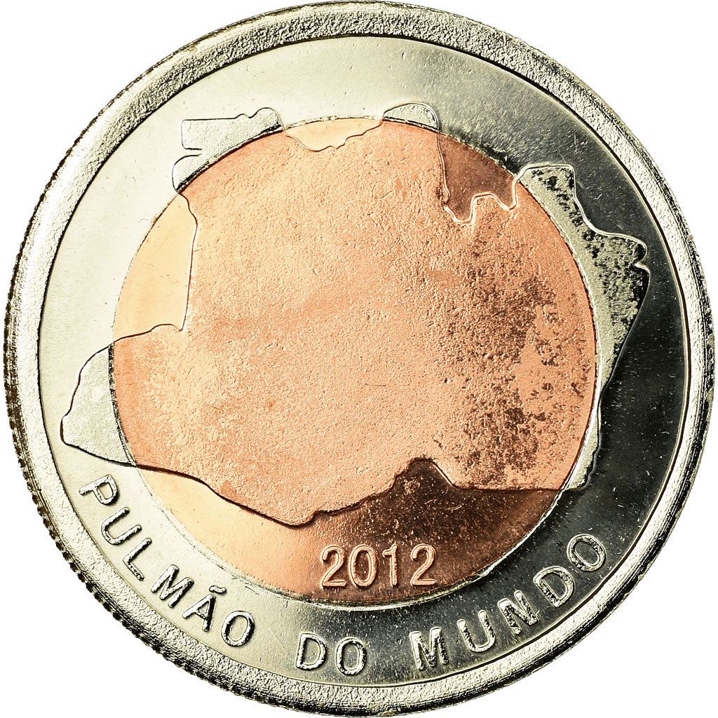 Coin, Brazil, AMAZONIE Capivara, 300 Reis, 2012, AU(55-58), Bi-Metallic