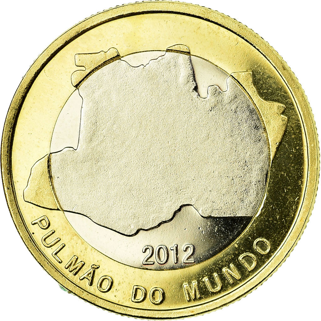 Coin, Brazil, Amazonie  Anaconda, 200 Reis, 2012, AU(55-58), Bi-Metallic