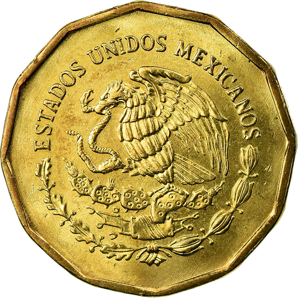 Moneta, Mexico, 20 Centavos, 1999, Mexico City, AU(55-58), Aluminium-Brąz