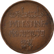 PALESTINE, 2 Mils, 1927, KM #2, EF(40-45), Bronze, 28, 7.79