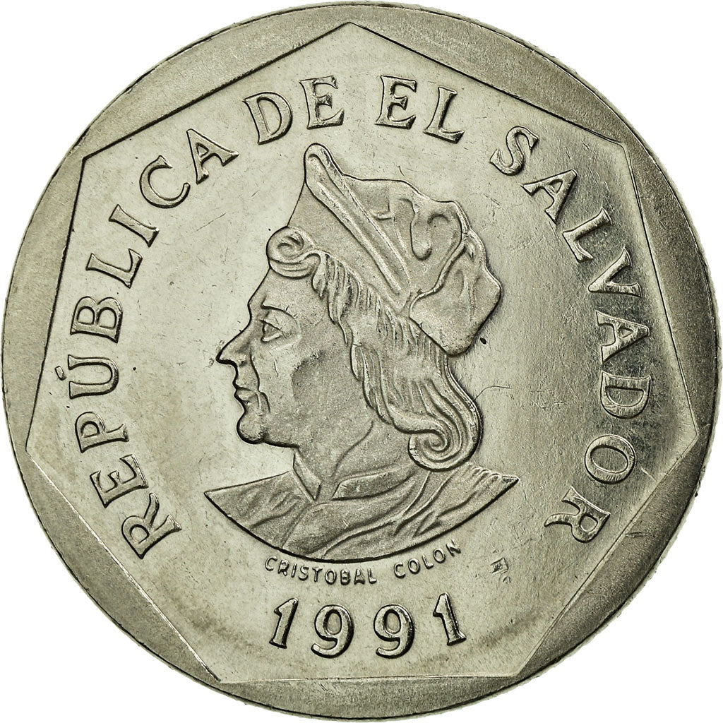 Moneta, El Salvador, Colon, 1991, Vereinigte Deutsche Metall, Germany