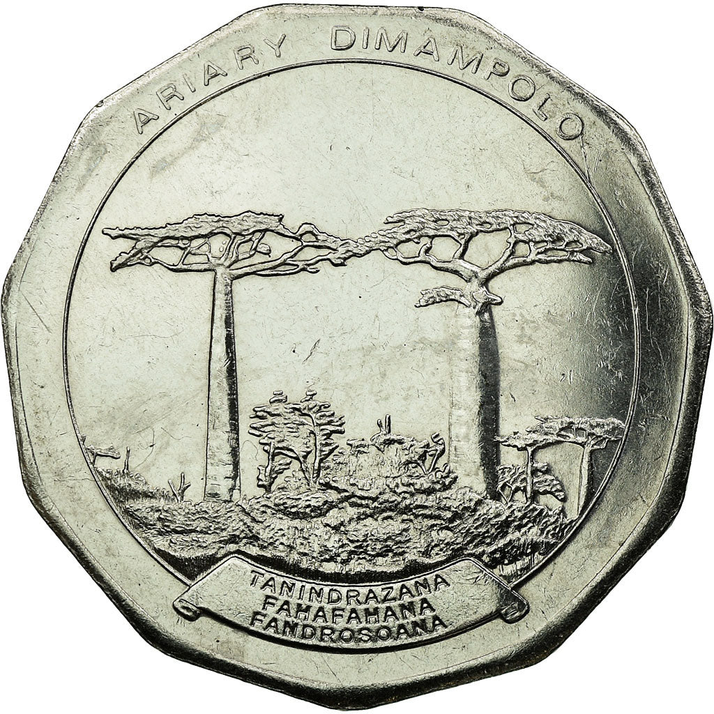 Moneta, Madagascar, 50 Ariary, 2005, Royal Canadian Mint, SPL-, Acciaio