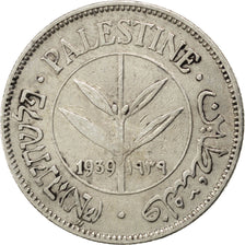 PALESTINE, 50 Mils, 1939, KM #6, EF(40-45), Silver, 23.5, 5.73