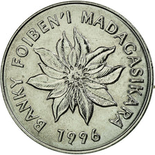 Coin, Madagascar, 5 Francs, Ariary, 1996, Paris, AU(55-58), Stainless Steel