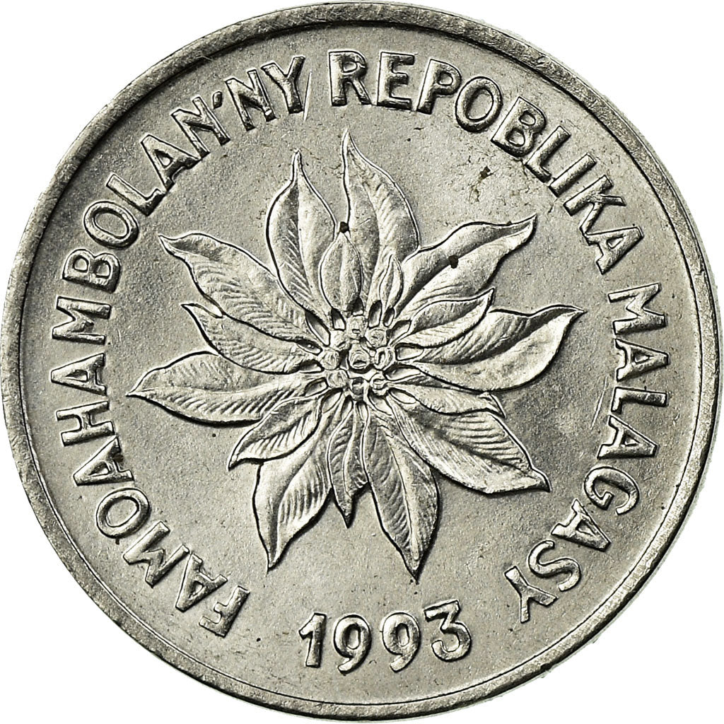 Münze, Madagascar, Franc, 1993, Paris, VZ, Stainless Steel, KM:8