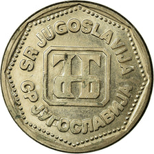 Coin, Yugoslavia, 5 Dinara, 1993, EF(40-45), Copper-Nickel-Zinc, KM:156