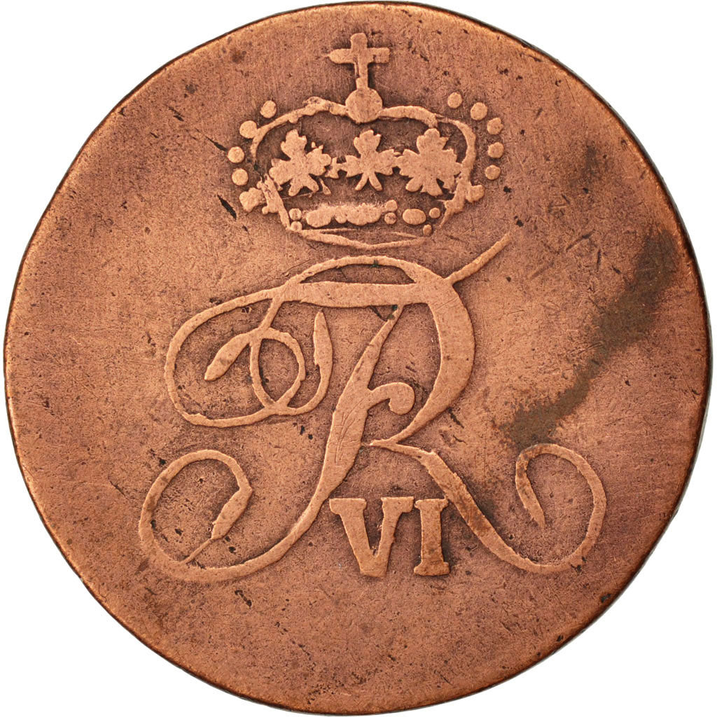 NORWAY, 2 Skilling, 1810, KM #280.2, VF(30-35), Copper, 8.57
