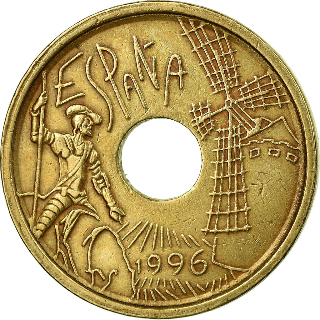 Coin, Spain, Juan Carlos I, Don Quixote, 25 Pesetas, 1996, Madrid, EF(40-45)
