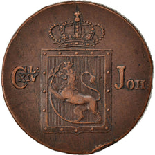 NORWAY, 2 Skilling, 1832, KM #295, EF(40-45), Copper, 18.60