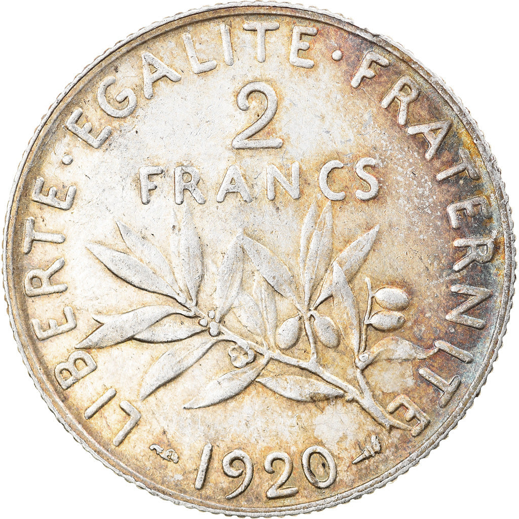 Monnaie, France, Semeuse, 2 Francs, 1920, Paris, TTB+, Argent, Gadoury:532