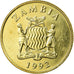 Monnaie, Zambie, 5 Kwacha, 1992, British Royal Mint, TTB, Laiton, KM:31