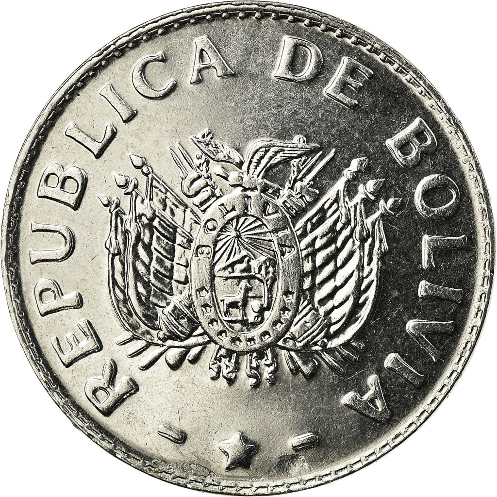 Monnaie, Bolivie, 20 Centavos, 1991, SUP, Stainless Steel, KM:203