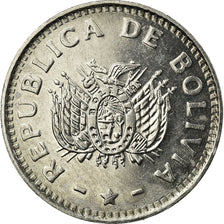 Coin, Bolivia, 10 Centavos, 1991, AU(55-58), Stainless Steel, KM:202