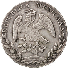 MEXICO, 8 Reales, 1884, Guanajuato, KM #377.8, AU(50-53), Silver, 27.07