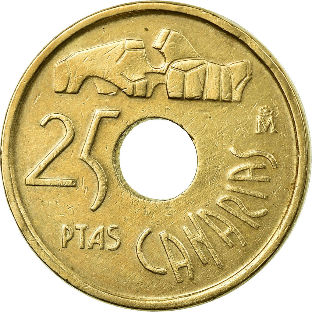 Munten, Spanje, Juan Carlos I, Canary Islands, 25 Pesetas, 1994, Madrid, ZF
