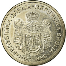 Coin, Serbia, 10 Dinara, 2010, EF(40-45), Copper-Nickel-Zinc, KM:41