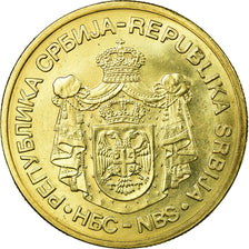 Coin, Serbia, 5 Dinara, 2010, EF(40-45), Nickel-brass, KM:40