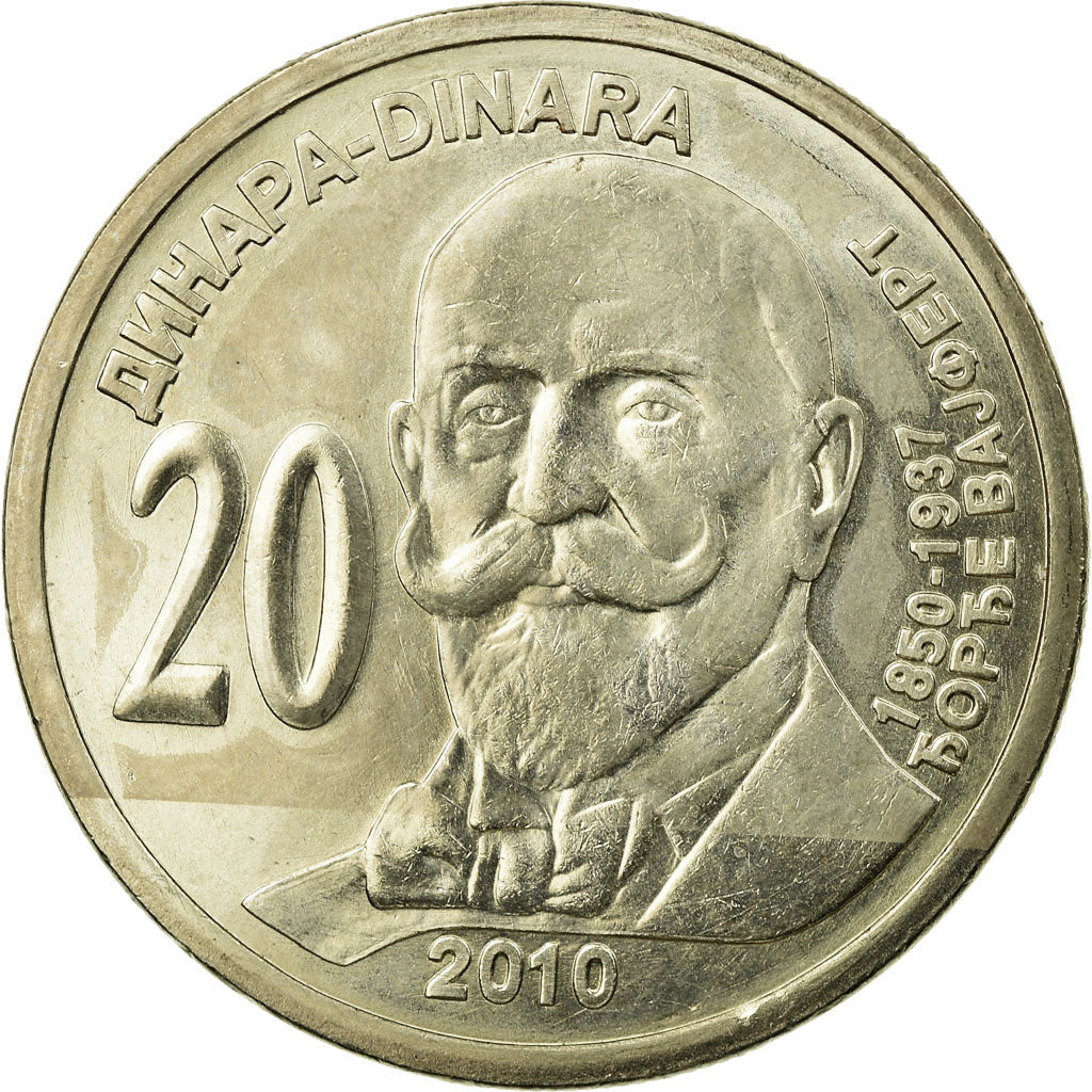 Monnaie, Serbie, 20 Dinara, 2010, TTB, Copper-Nickel-Zinc, KM:61
