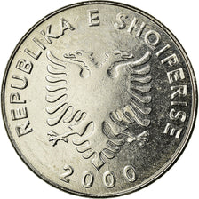 Coin, Albania, 5 Lekë, 2000, Rome, EF(40-45), Nickel plated steel, KM:76