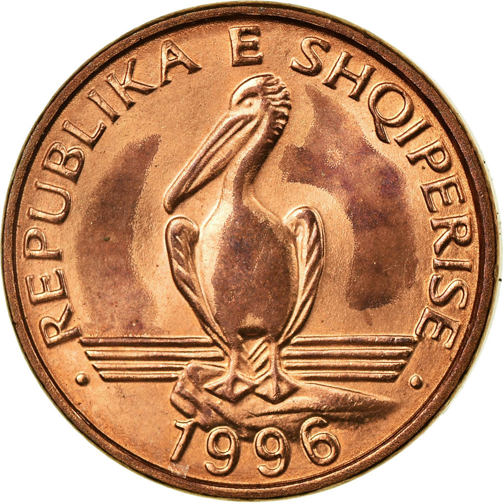 Coin, Albania, Lek, 1996, Rome, EF(40-45), Bronze, KM:75