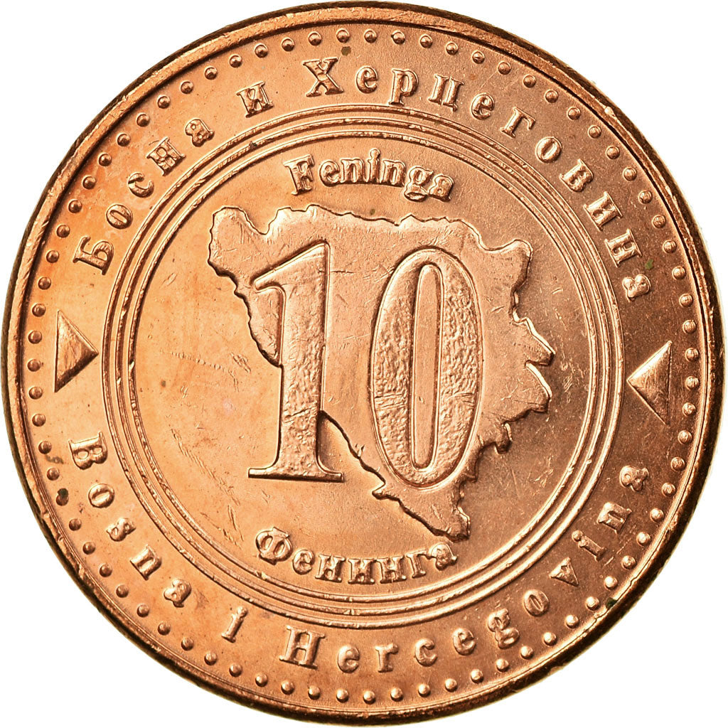 Monnaie, Bosnia - Herzegovina, 10 Feninga, 2007, British Royal Mint, TTB, Copper