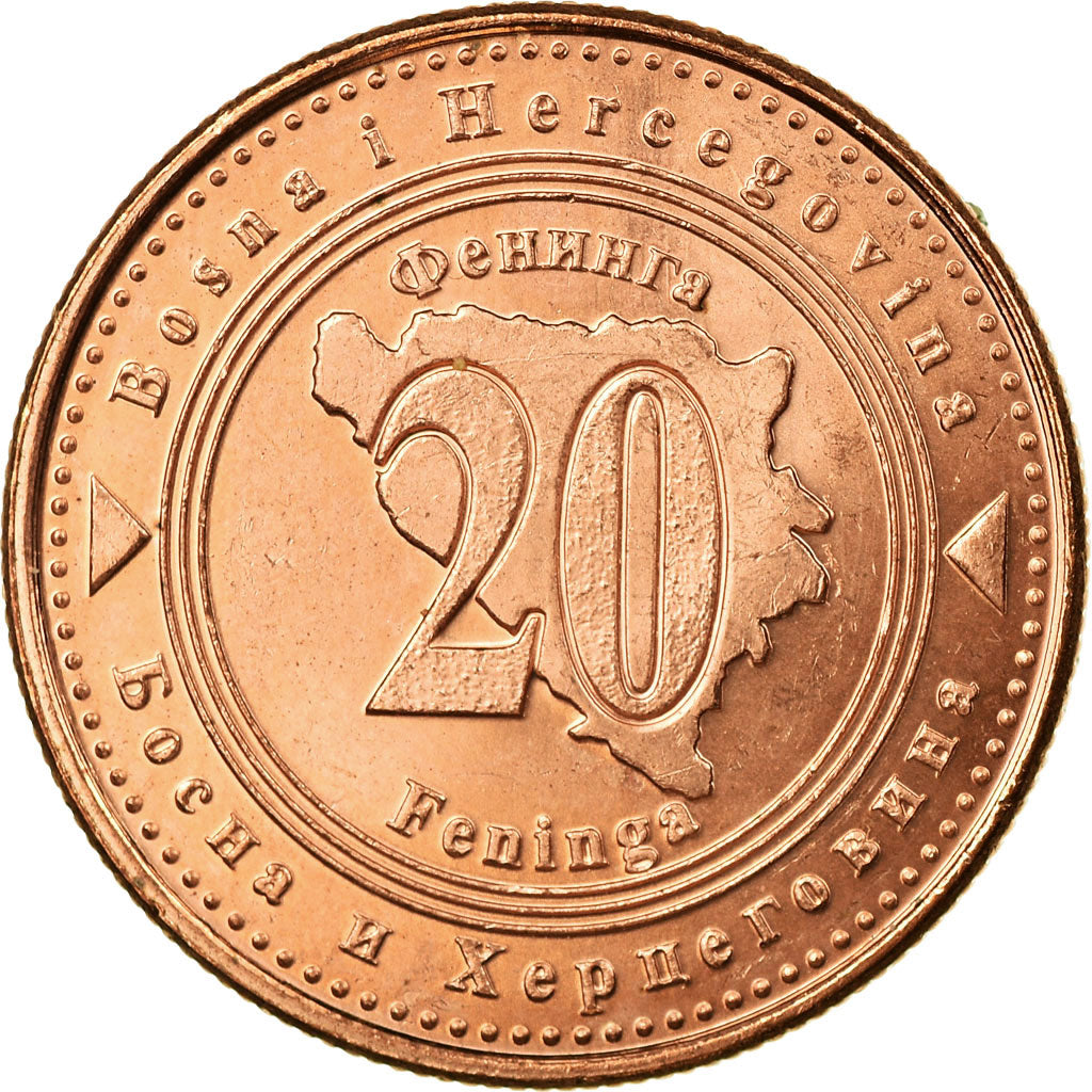 Moneta, Bośnia-Hercegowina, 20 Feninga, 2008, British Royal Mint, EF(40-45)
