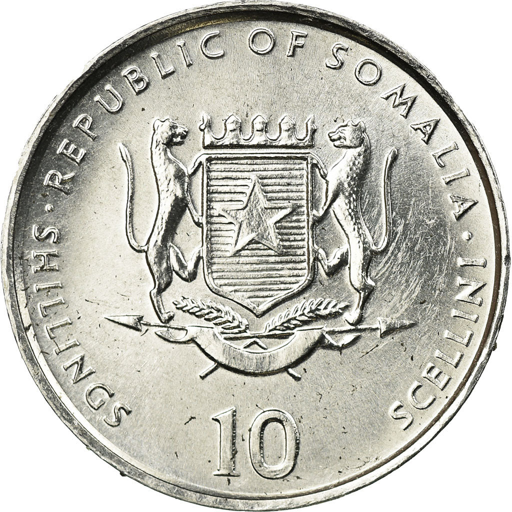 Monnaie, Somalie, 10 Shillings / Scellini, 1999, SUP, Aluminium, KM:46