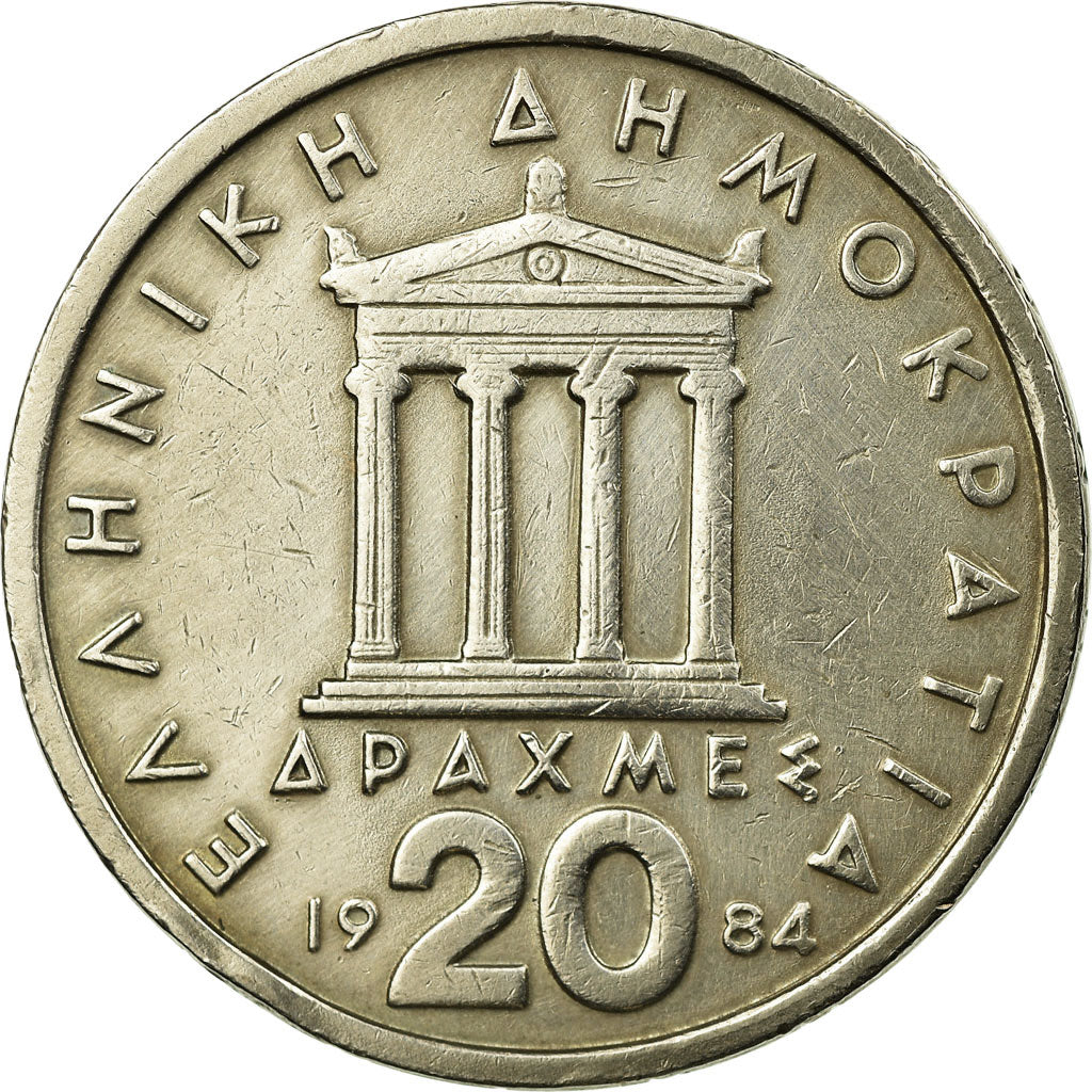 Coin, Greece, Pericles, 20 Drachmes, 1984, EF(40-45), Copper-nickel, KM:133