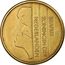 Coin, Netherlands, Beatrix, 5 Gulden, 1988, EF(40-45), Bronze Clad Nickel