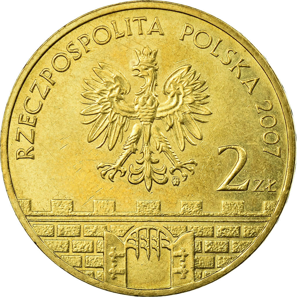 Coin, Poland, TARNOW, 2 Zlote, 2007, Warsaw, EF(40-45), Brass, KM:625