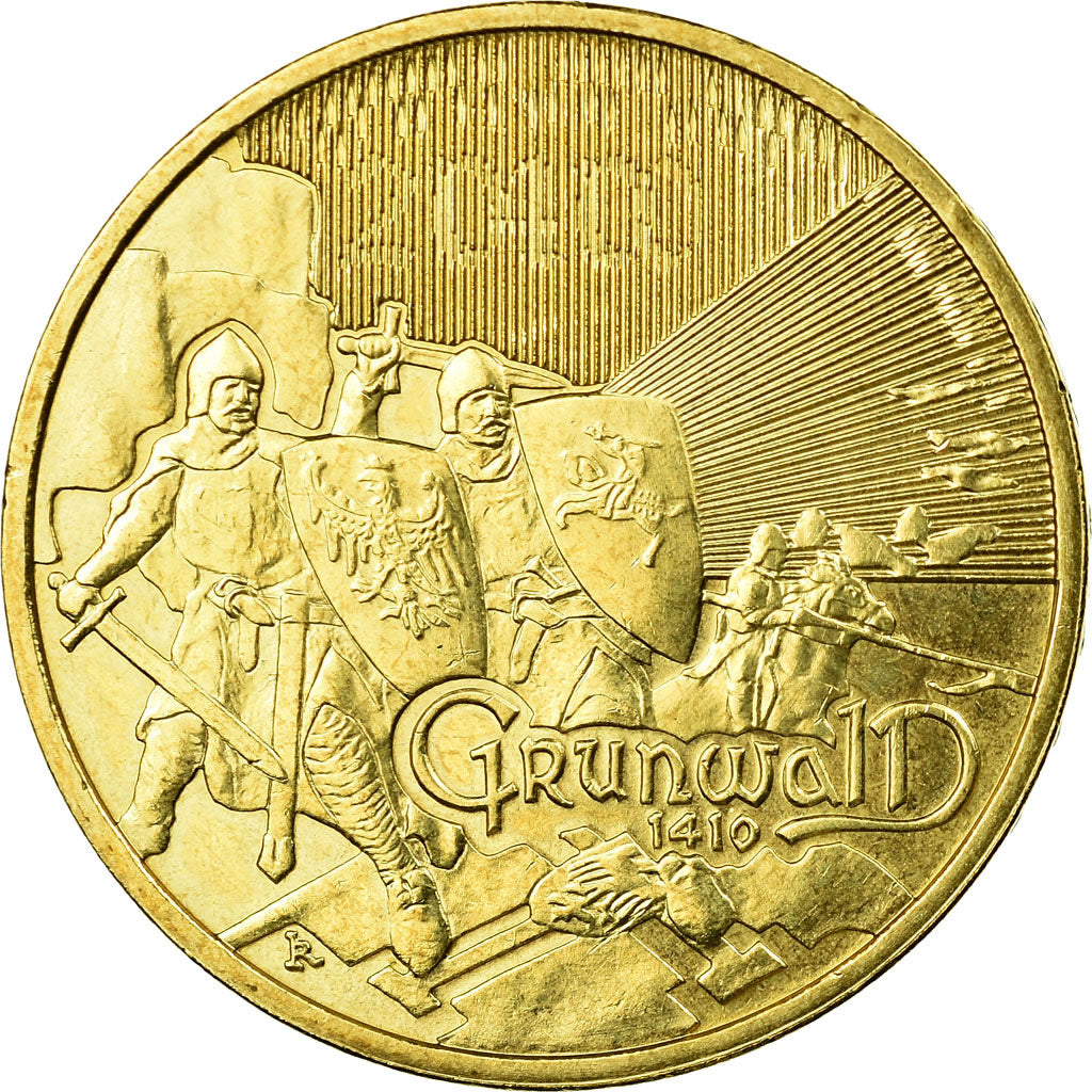 Moneta, Polonia, Battles of Grunwald and Kluszyn, 2 Zlote, 2010, Warsaw, BB