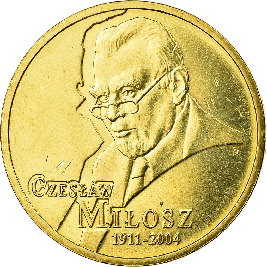 Munten, Polen, Czeslaw Milosz, 2 Zlote, 2011, Warsaw, ZF, Tin, KM:785