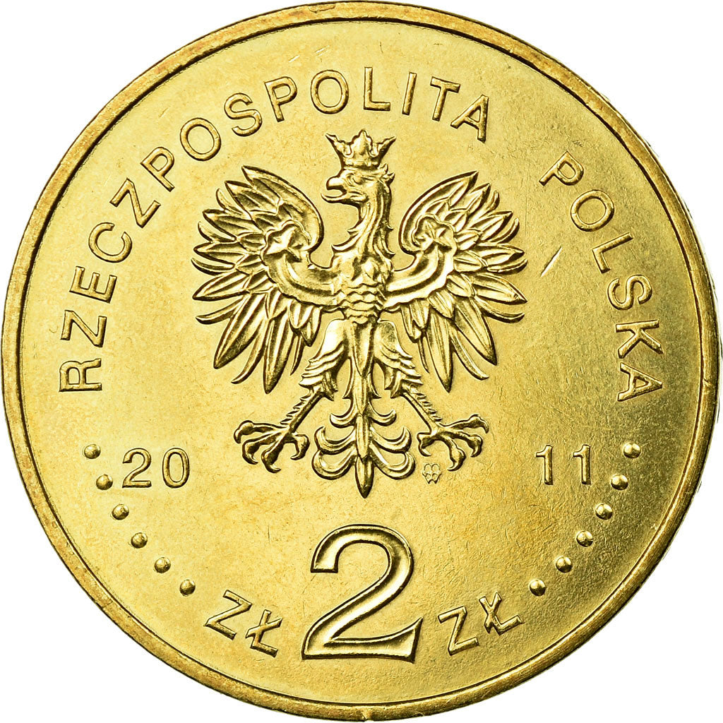 Munten, Polen, Czeslaw Milosz, 2 Zlote, 2011, Warsaw, ZF, Tin, KM:785