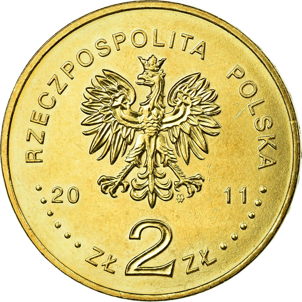 Coin, Poland, Krakow, 2 Zlote, 2011, Warsaw, EF(40-45), Brass, KM:805