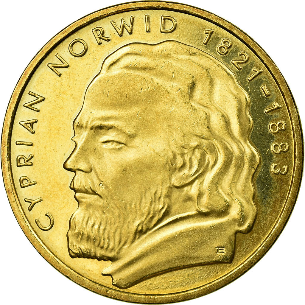 Moneda, Polonia, Cyprian Norwid, 2 Zlotych, 2013, Warsaw, MBC, Cobre - aluminio