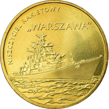 Coin, Poland, Polish Ships - Warszawa Guided-Missle Destroyer, 2 Zlotych, 2013