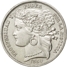 PERU, Peseta, 1880, Lima, KM #200.1, AU(55-58), Silver, 4.82