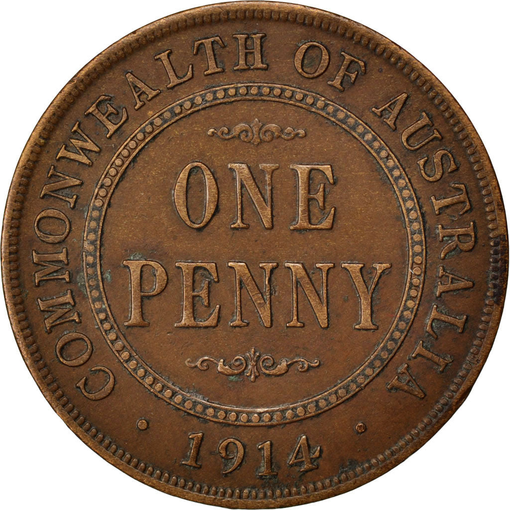 AUSTRALIA, Penny, 1911, KM #23, EF(40-45), Bronze, 30.8, 9.45