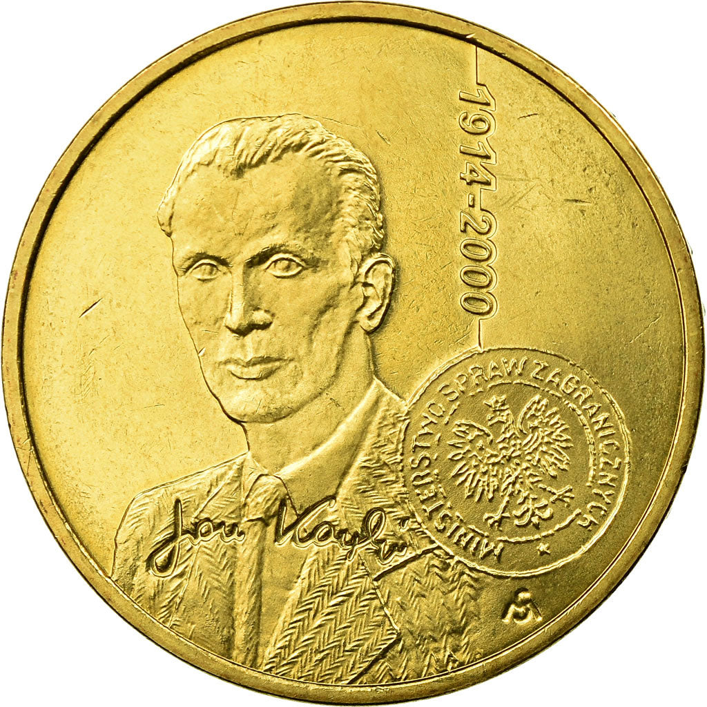 Monnaie, Pologne, Jan Karski 100th Anniversary of birth, 2 Zlote, 2014, TTB+