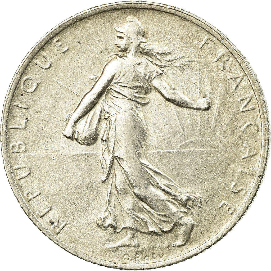 Coin, France, Semeuse, 2 Francs, 1914, Castelsarrasin, EF(40-45), Silver