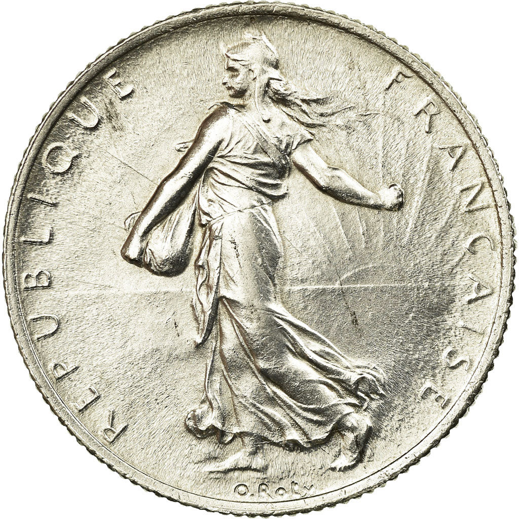 Coin, France, Semeuse, 2 Francs, 1919, Paris, AU(55-58), Silver, KM:845.1