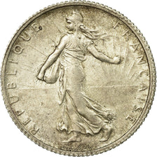 Coin, France, Semeuse, Franc, 1916, Paris, EF(40-45), Silver, KM:844.1