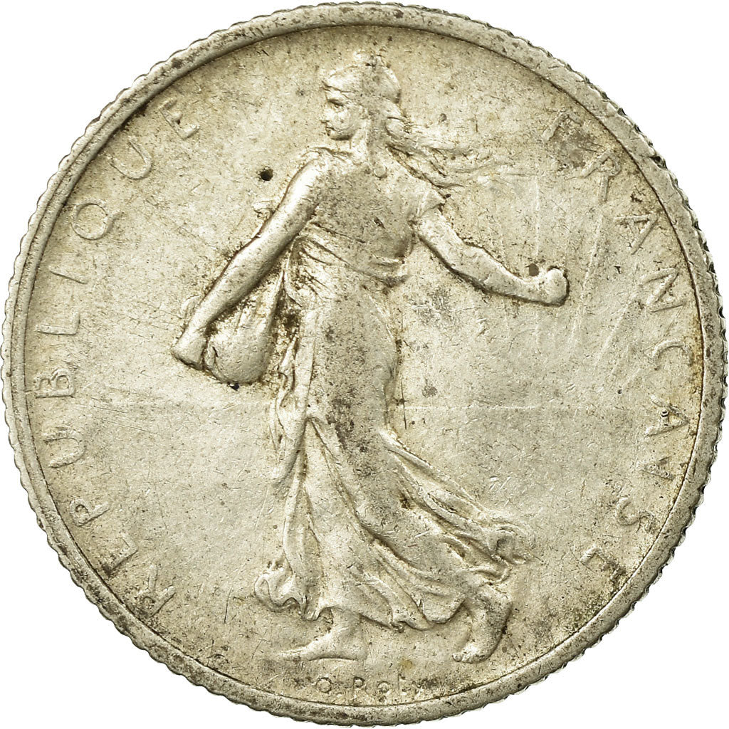 Coin, France, Semeuse, Franc, 1912, Paris, VF(30-35), Silver, KM:844.1