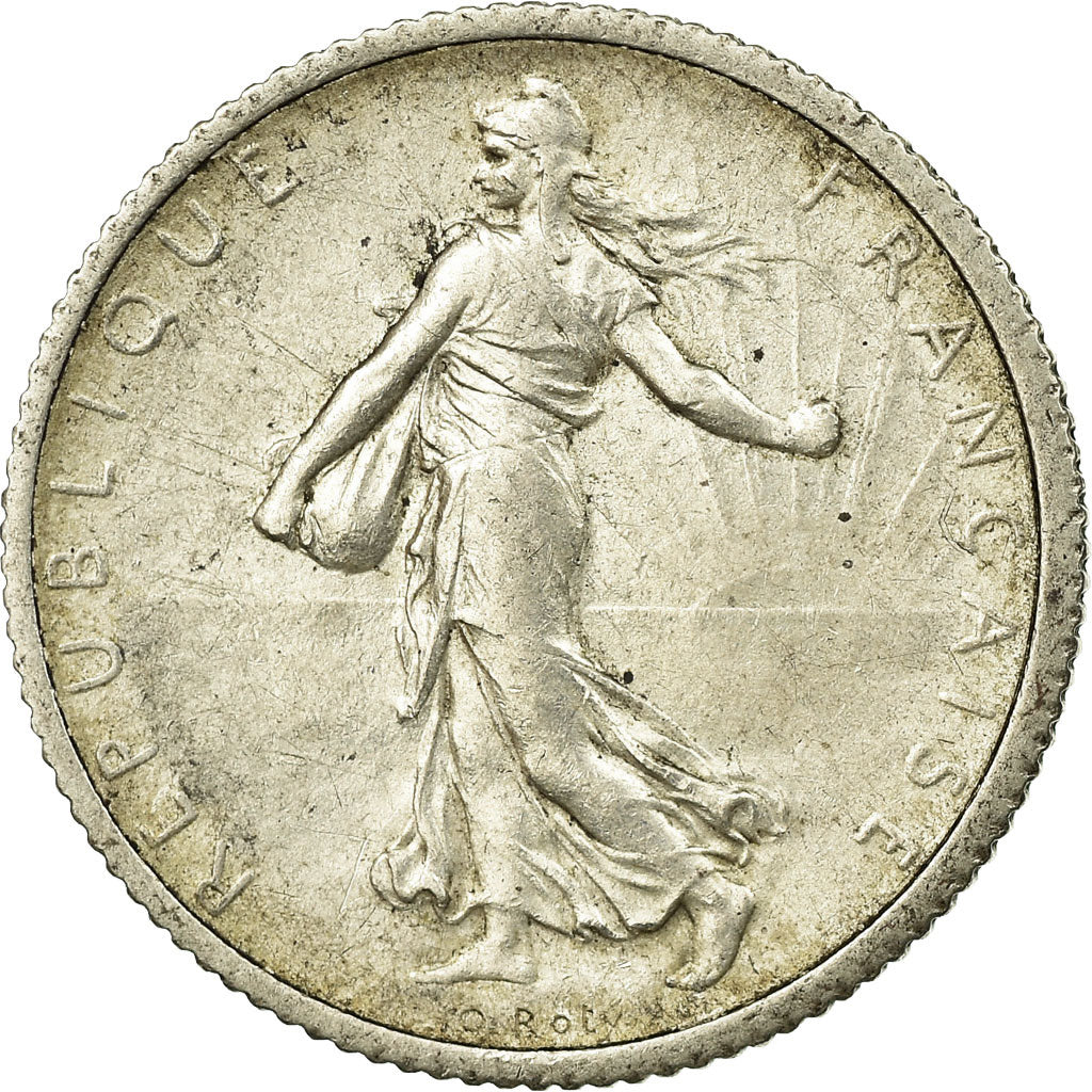 Coin, France, Semeuse, Franc, 1917, Paris, EF(40-45), Silver, KM:844.1