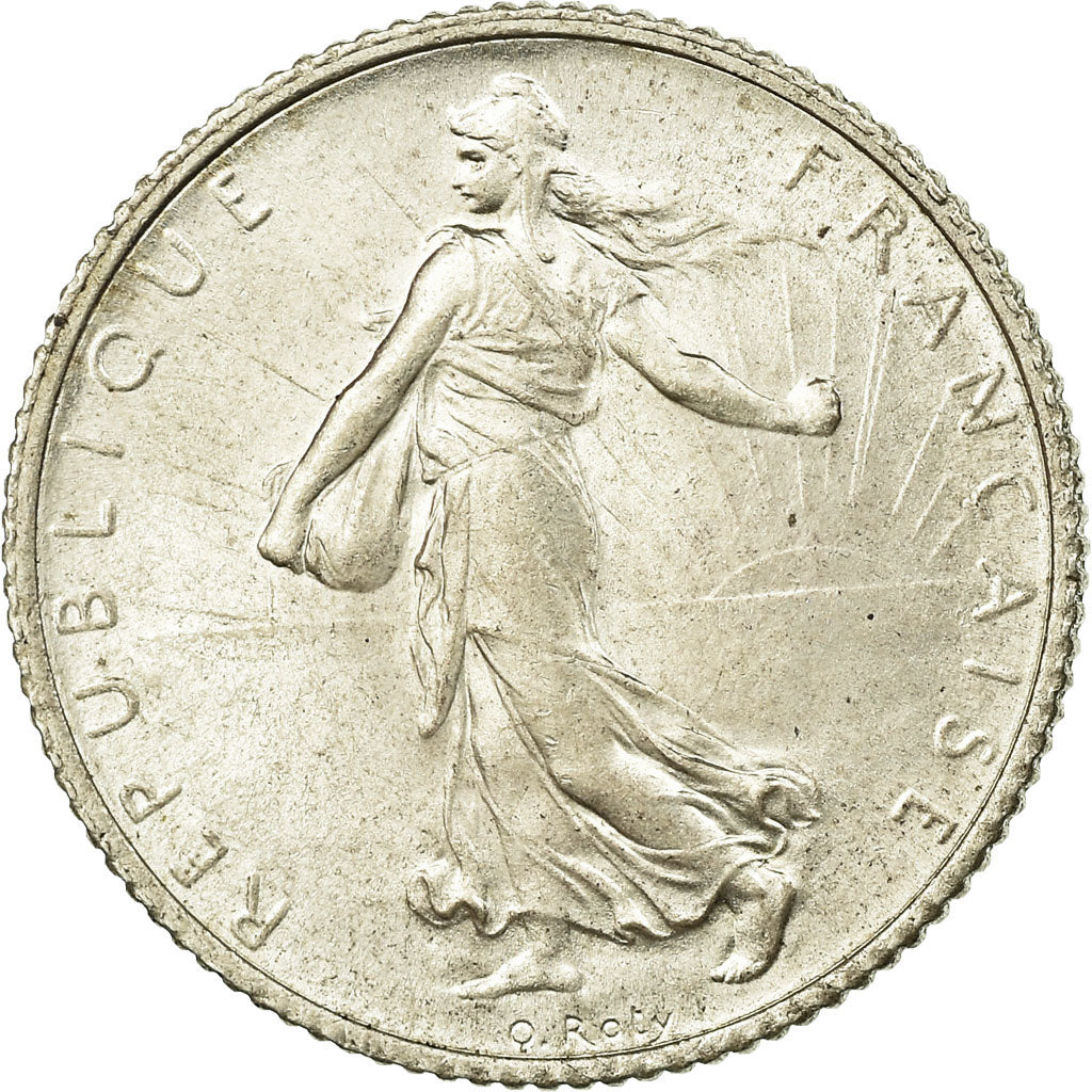 Coin, France, Semeuse, Franc, 1918, Paris, AU(55-58), Silver, KM:844.1